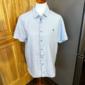 Ted Baker Men’s Light Blue Short Sleeve Button-Up Shirt Size 5